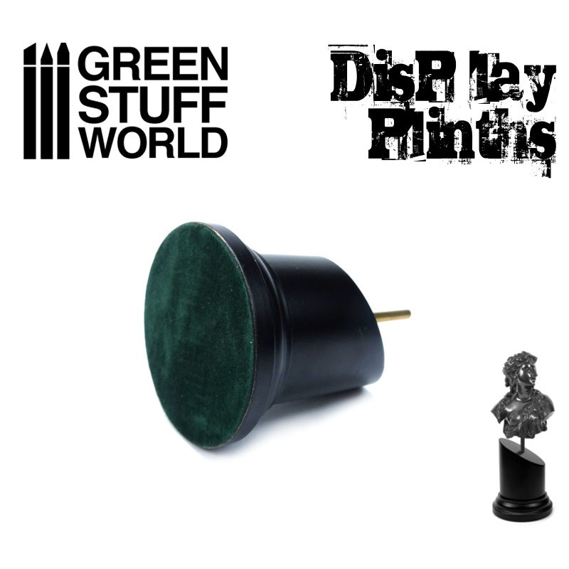 5cm Black Tapered Round Bust Plinth - Green Stuff World