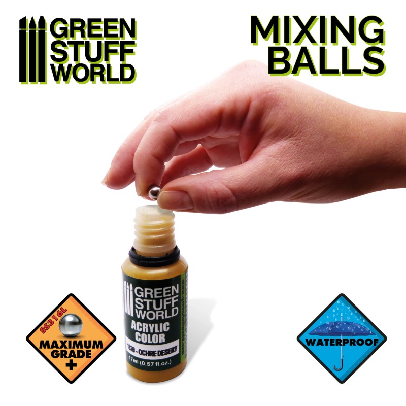 Mixing Paint Steel Bearing Balls in 6.35mm -9030 - Green Stuff World