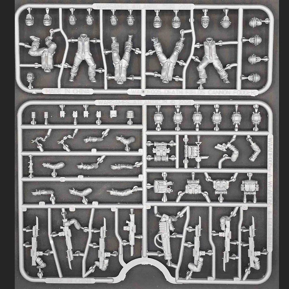 Cannon Fodder for Death Fields by Wargames Atlantic. miniture on sprue