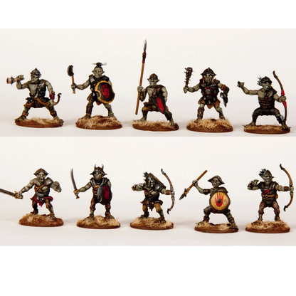 Goblin Warband Classic Fantasy by Wargames Atlantic , painting miniatures 