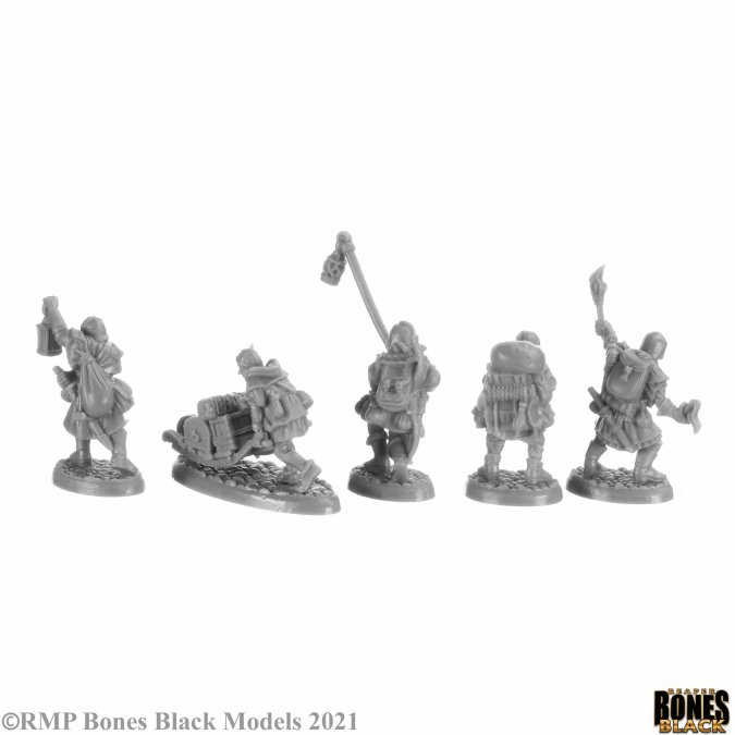 Reaper Miniatures 44149 Henchmen and Hirelings boxed set  -Bones Black 