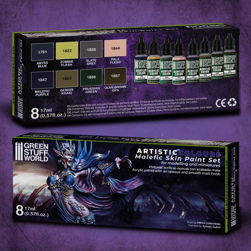 Malefic Skin Paint Set - 10122- Green Stuff World