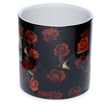 Large Planter - Skulls & Roses