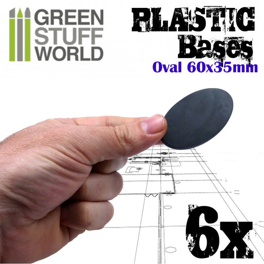 Plastic Bases - Oval Pill 60x35m...