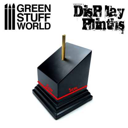 5cm Black Tapered Square Bust Plinth - Green Stuff World