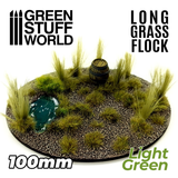 Light Green Long Grass Flock 100mm - GSW
