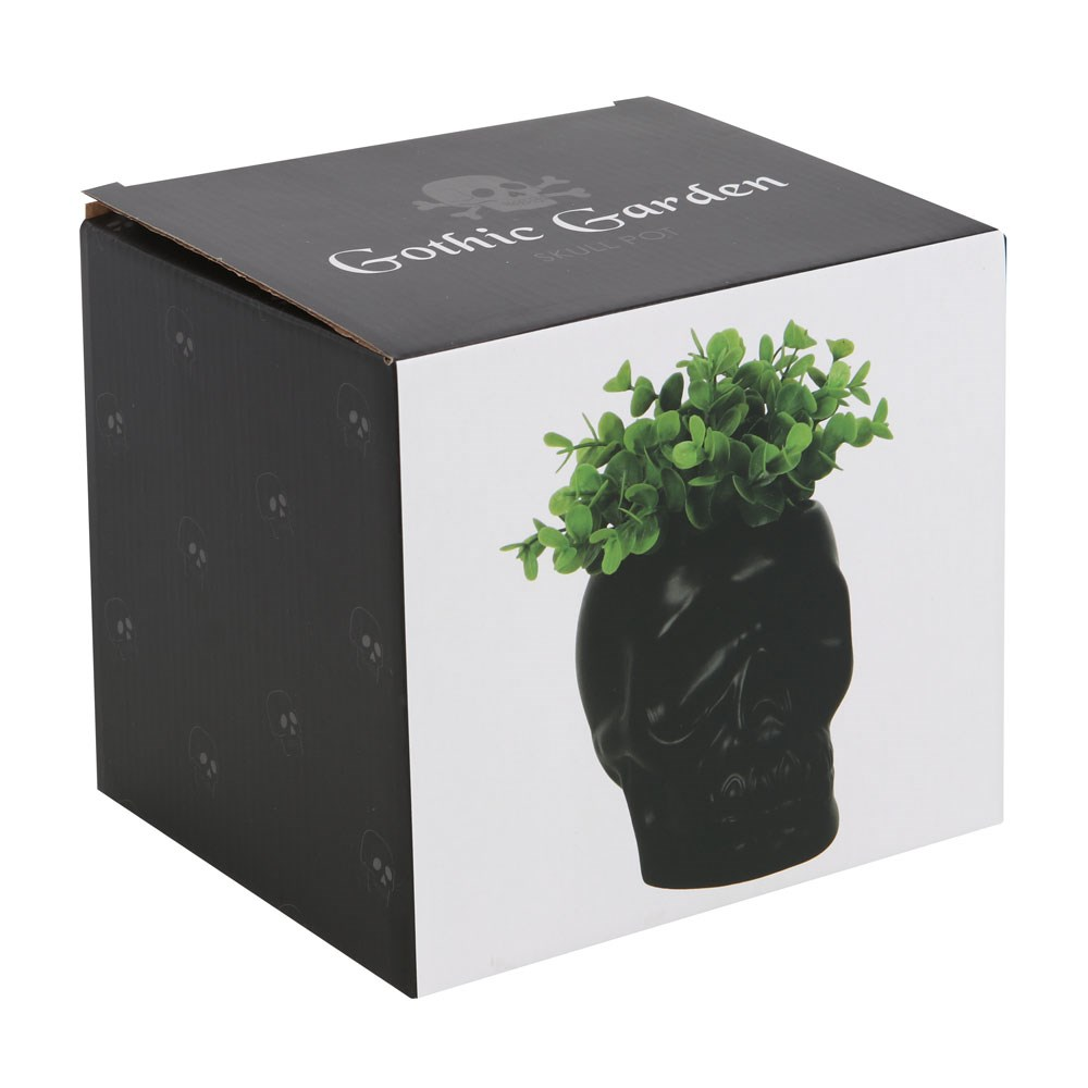 Gothic Garden Skull Pot