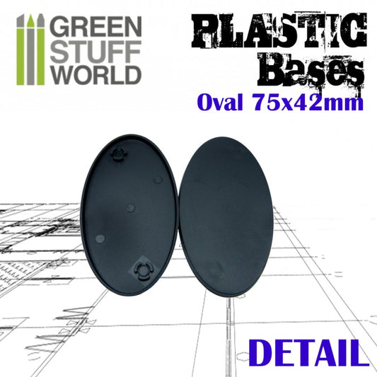 Plastic Bases - Oval Pill 75x42m...