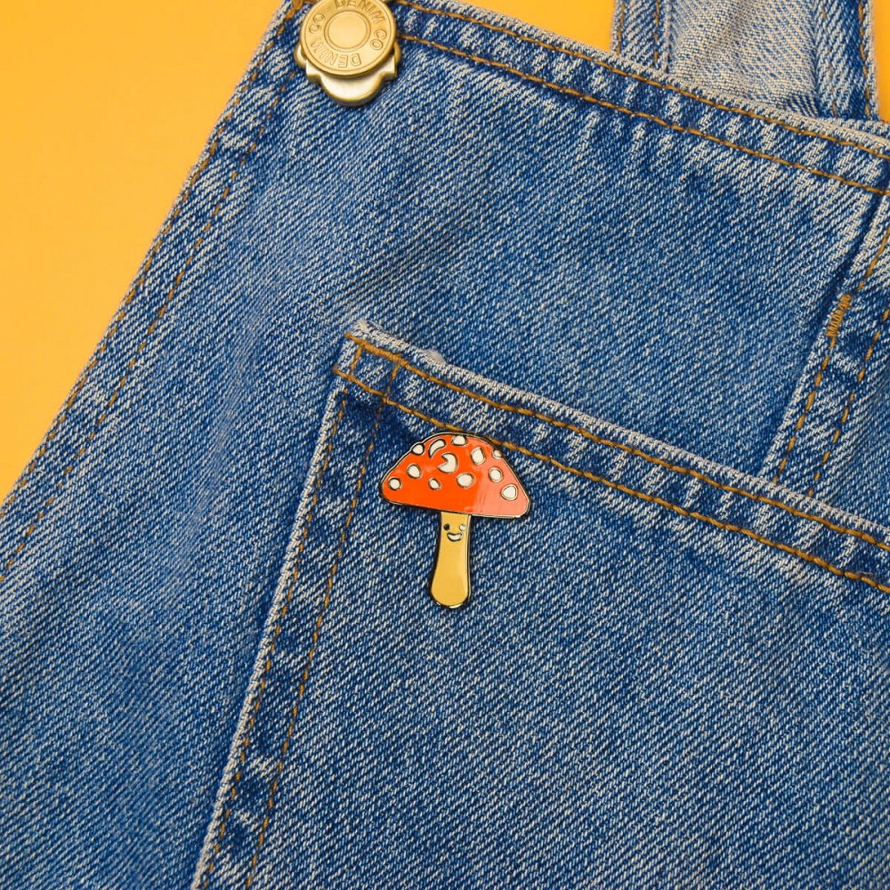 Cute Toadstool Enamel Pin Badge