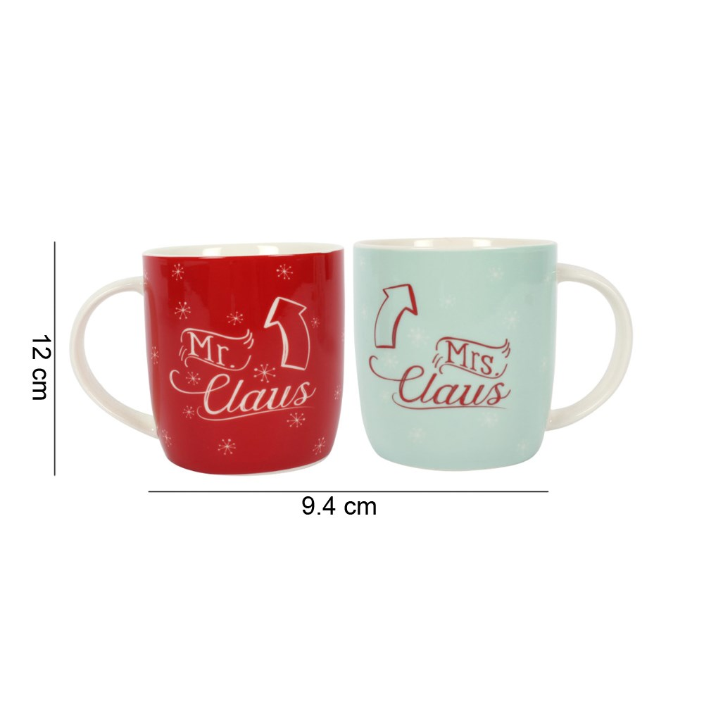 Mr & Mrs Claus Mug Set