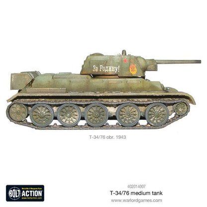 T34/76 Medium Tank - Soviet Union (Bolt Action)