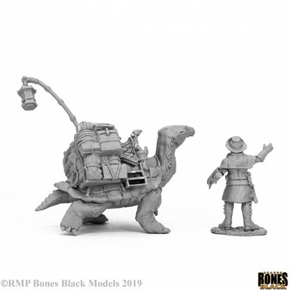 44053 Dreadmere Tortoise & Drayman Reaper Bones Black- mighty lancer games