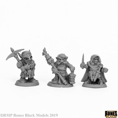 44060 - Deep Gnome Warriors ×3 (Reaper Bones Black) : www.mightylancergames.co.uk 