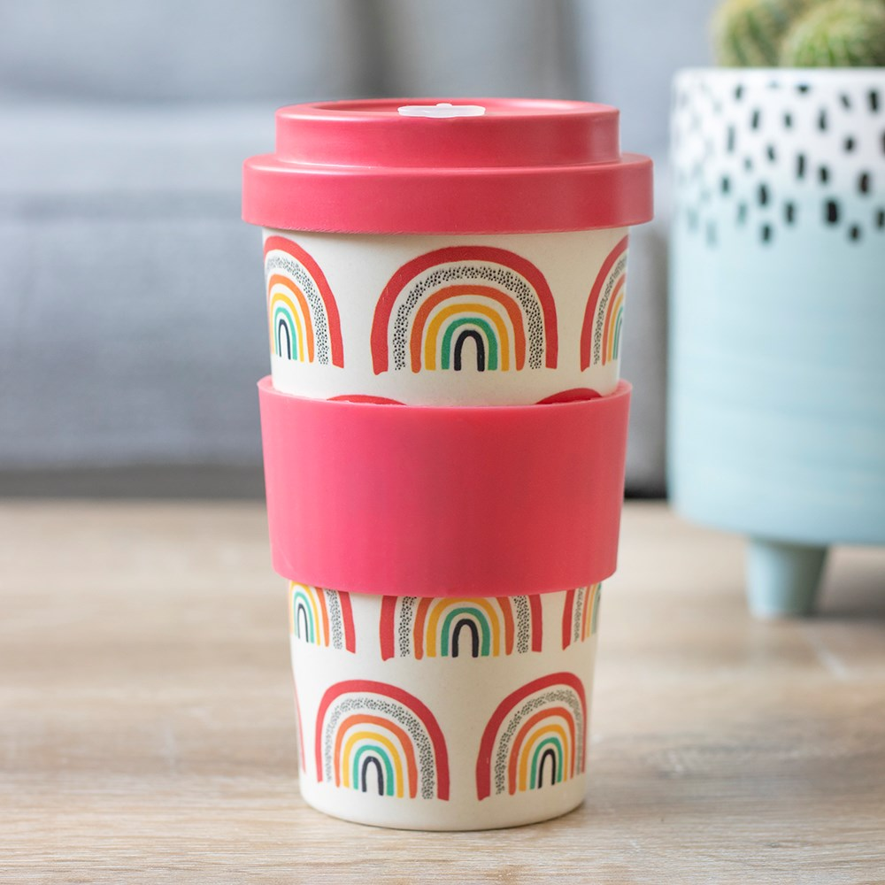 Rainbow Bamboo Travel Mug