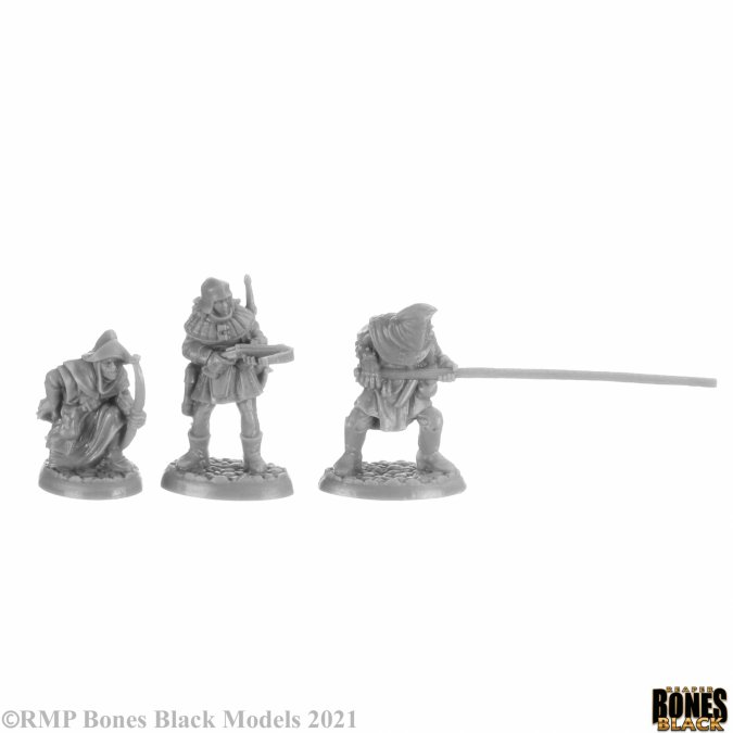 Reaper Miniatures 44149 Henchmen and Hirelings boxed set  -Bones Black 