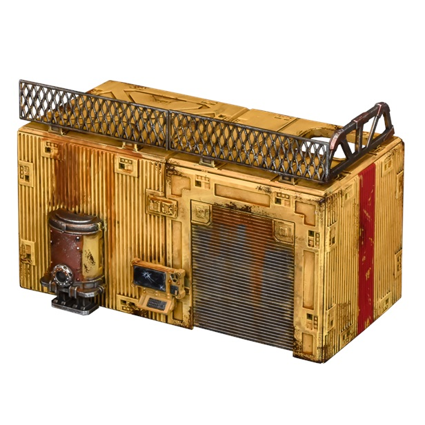 Industrial Zone  Terrain Crate MGTC207 by Mantic Games. Terrain pieces painted yellow