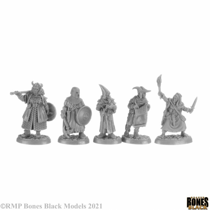 Reaper Miniatures 44149 Henchmen and Hirelings boxed set  -Bones Black 