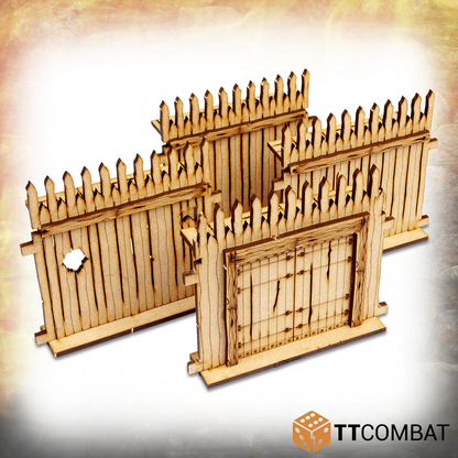 Palisade Walls Savage Domain MDF scenery by TT Combat