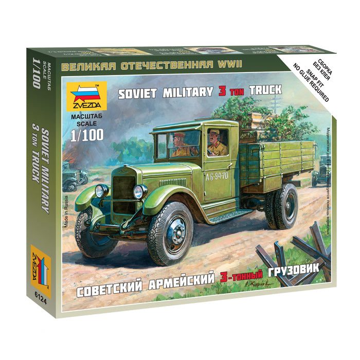 Soviet 3-Ton Military Truck Zvezda 1/100 Kit