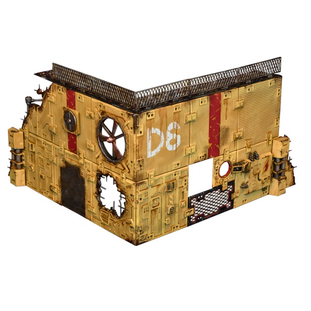 Industrial Zone  Terrain Crate MGTC207 by Mantic Games. Terrain pieces painted yellow