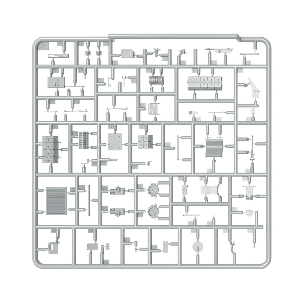 BM-8-24 A scale model kit of a Miniart Self Propelled Rocket Launcher Interior Kit - a sprue 