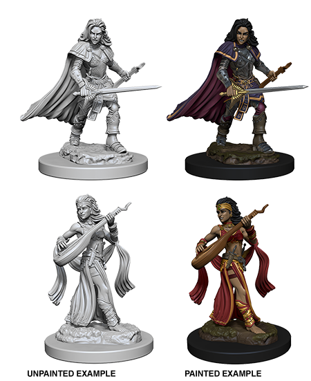 Wizkids Pathfinder Deep Cuts Unpainted Miniatures: Human Female Bard 72610