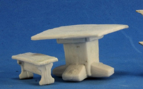 Reaper Bones - 77319 - Table and Benches: www.mightylancergames.co.uk