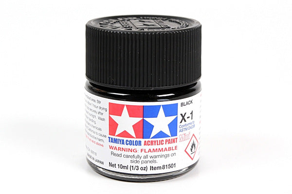 81501 ACRYLIC MINI X-1 BLACK - TAMIYA PAINT