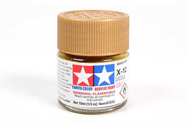 81512 ACRYLIC MINI X-12 GOLD LEAF - TAMIYA PAINT