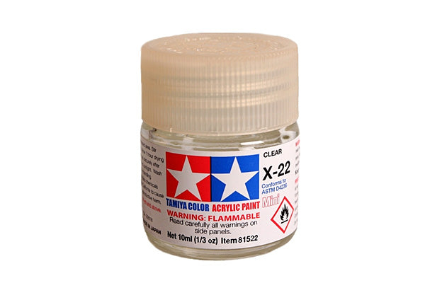 81522 ACRYLIC MINI X-22 CLEAR - TAMIYA PAINT