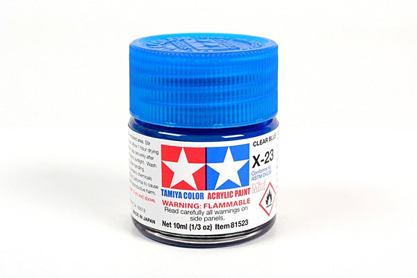 81523 ACRYLIC MINI X-23 CLEAR BLUE - TAMIYA PAINT