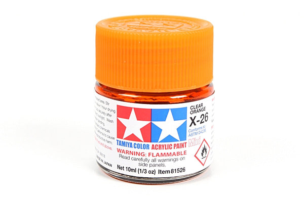 81526 ACRYLIC MINI X-26 CLEAR ORANGE - TAMIYA PAINT