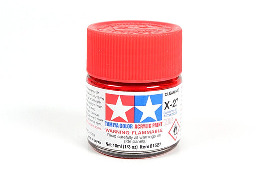 81527 ACRYLIC MINI X-27 CLEAR RED - TAMIYA PAINT