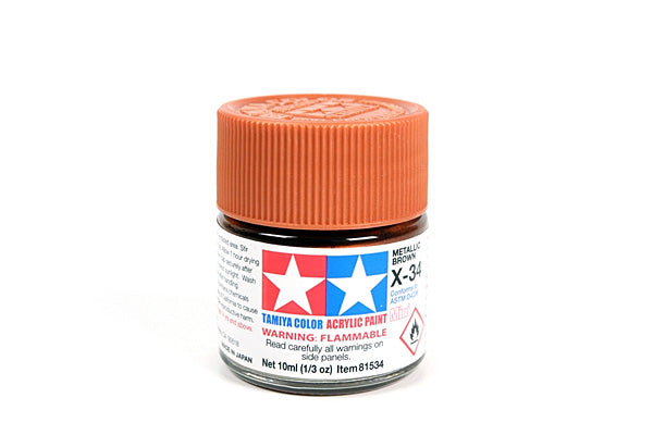 81534 ACRYLIC MINI X-34 METAL BROWN - TAMIYA PAINT