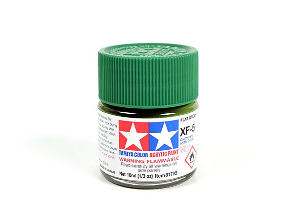 81705 ACRYLIC MINI XF-5 FLAT GREEN - TAMIYA PAINT