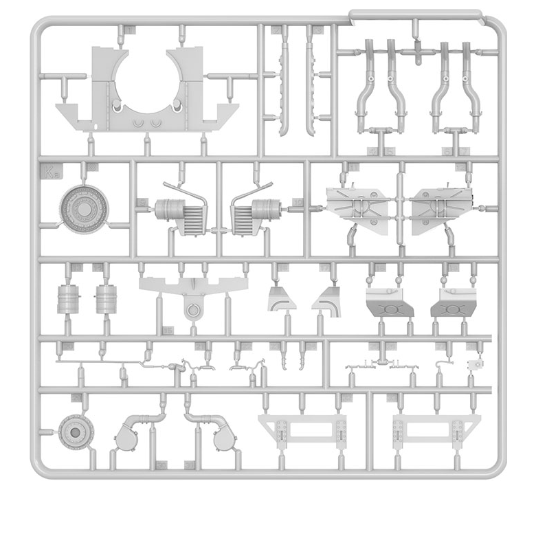 T-34/85 w/D-5T Interior Kit- sprue