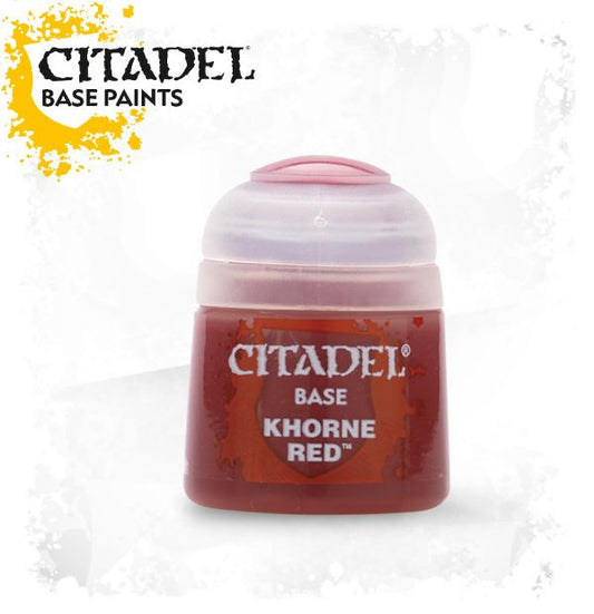 Citadel Base Paint - KHORNE RED (12ml): www.mightylancergames.co.uk