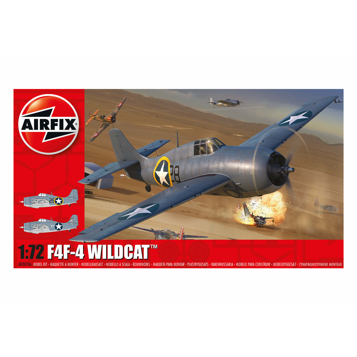 1/72 Grumman F4F-4 Wildcat - Airfix Scale Model (A0207A)