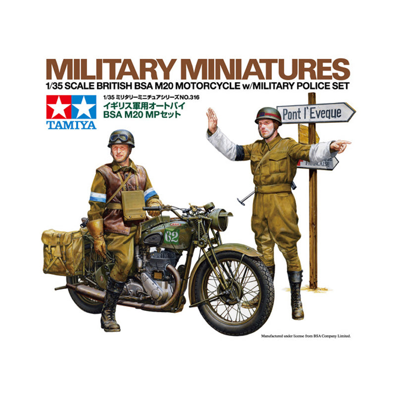 British BSA M20 Motorcycle Set - Tamiya (1/35) Scale Models