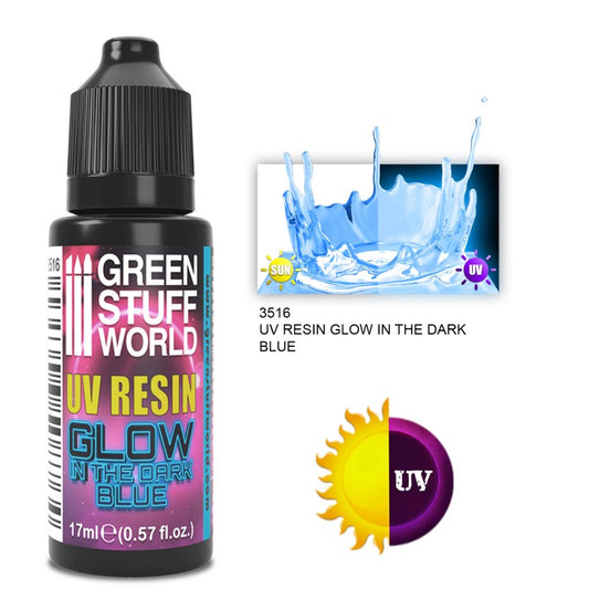 Glow In The Dark UV Resin Blue Green Stuff World 17ml