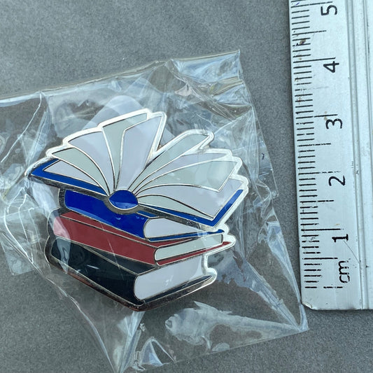 Poly Pride Books Enamel Pin Badge