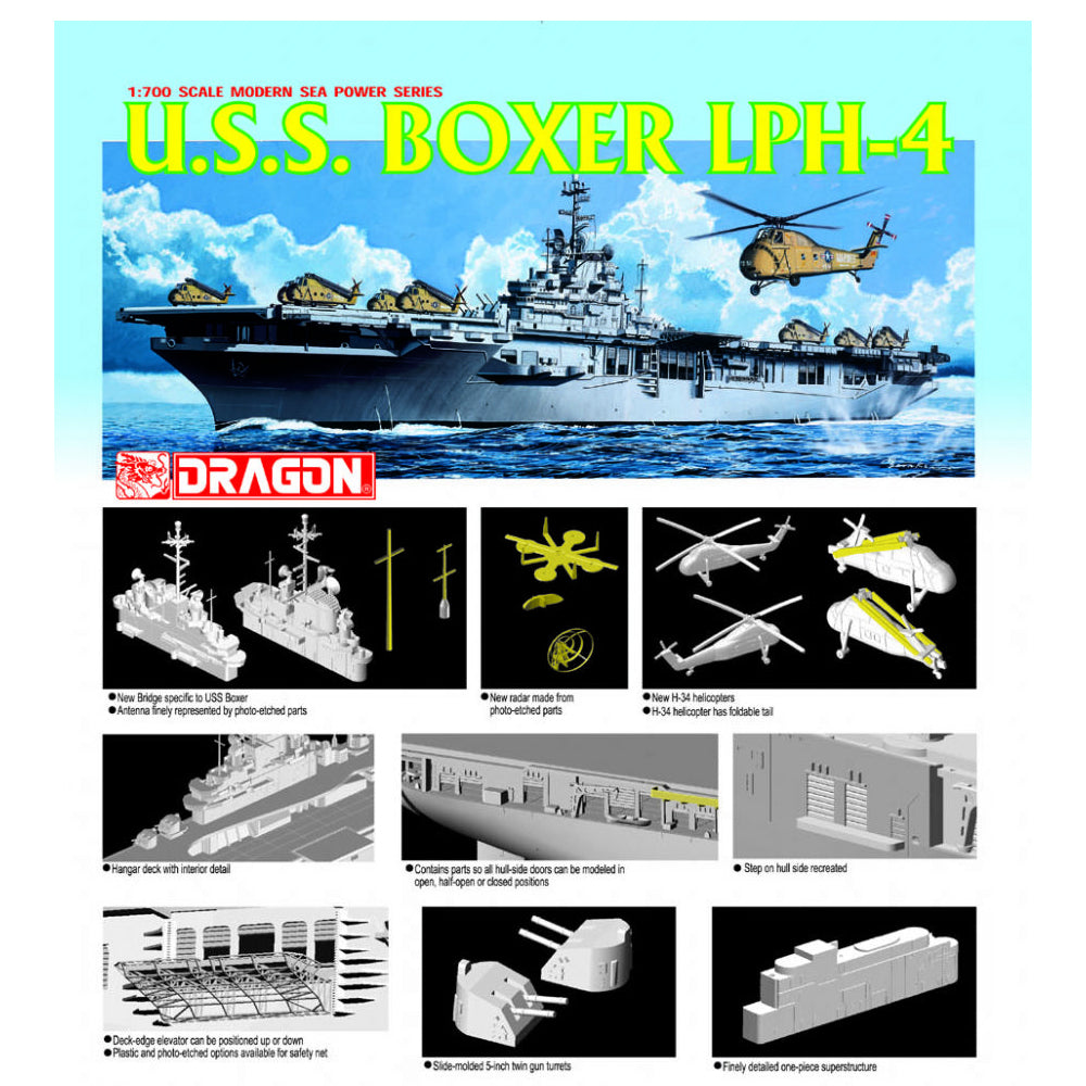 U.S.S. Boxer LPH-4 - Dragon 1/700 Model Ship