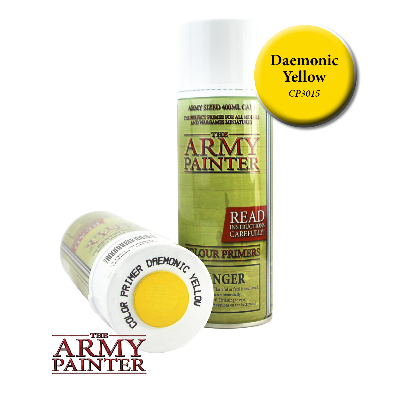 Colour Primer Spray - Daemonic Yellow (The Army Painter) :www.mightylancergames.co.uk