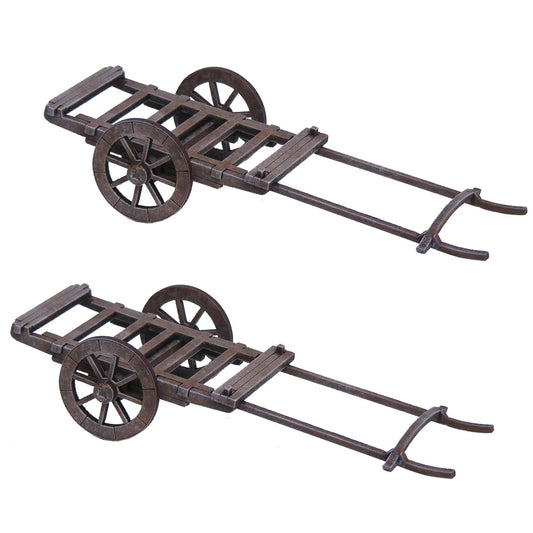 Rice Cart Set Feudal Japanese MDF Scenery