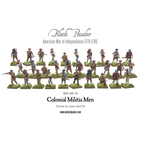 Colonial Militia Men Black Powder