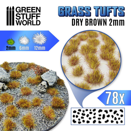 Dry Brown Grass Tufts 2mm - Gree...