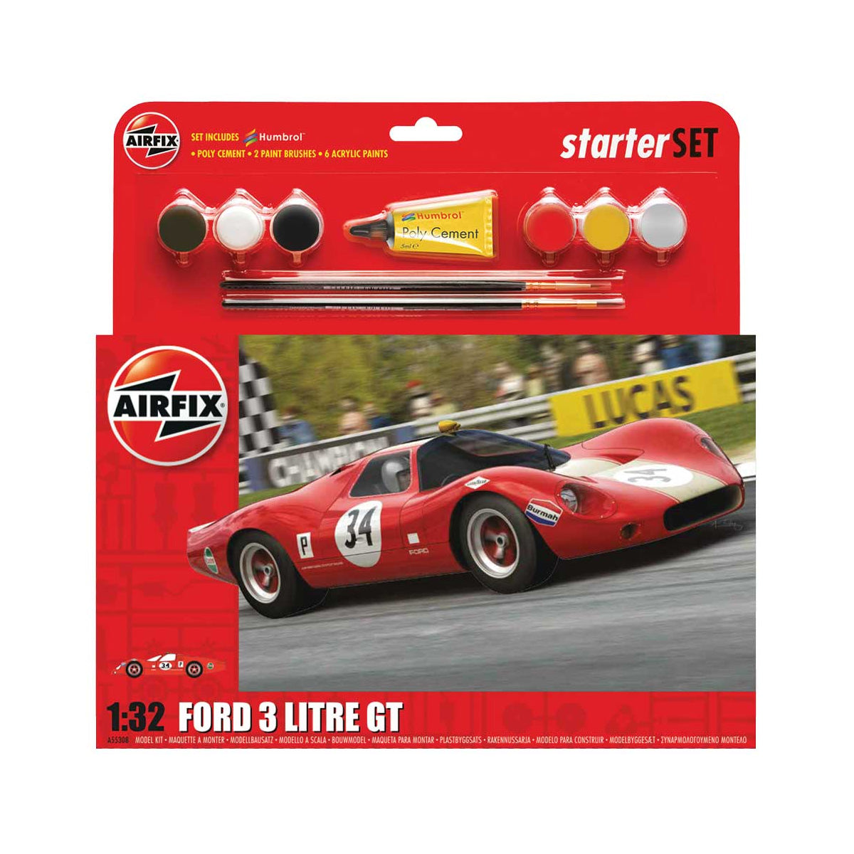 Airfix Ford 3Ltr GT Starter Set - 1/32 Scale Model