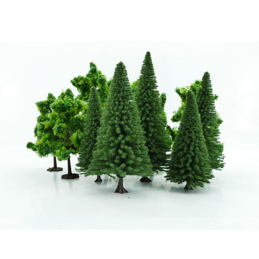 10 Mixed OO Scale Trees - Gaugem...