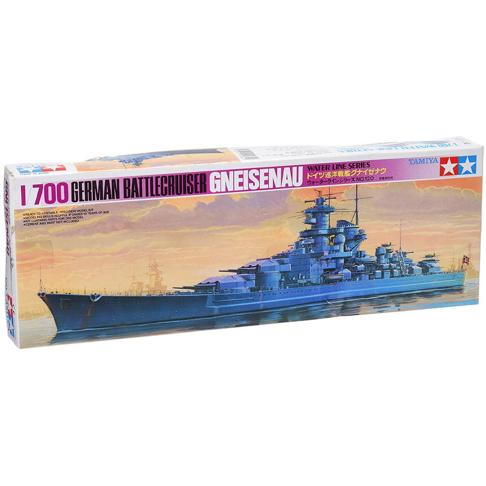 Gneisenau German Battleship - Tamiya 1/700 Scale Model