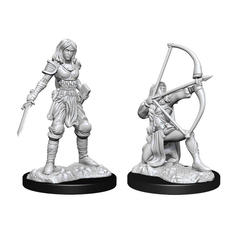 Human Fighter Female Pathfinder Deep Cuts Unpainted Miniatures